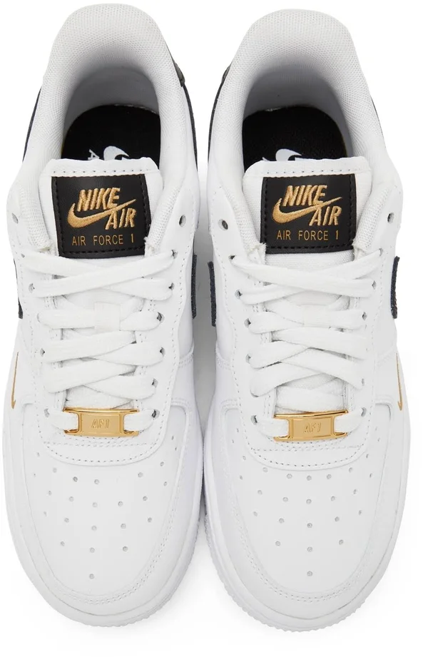Nike White & Black Air Force 1 &07 Essential Sneakers