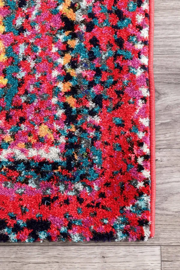 nuLOOM Hargis Labyrinth Area Rug, 5& x 8&, Red
