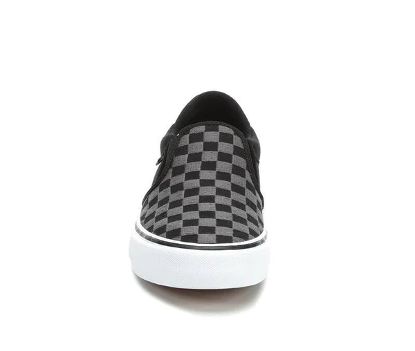 Vans Mens Asher Deluxe Slip on Sneakers - Black - Size 8M