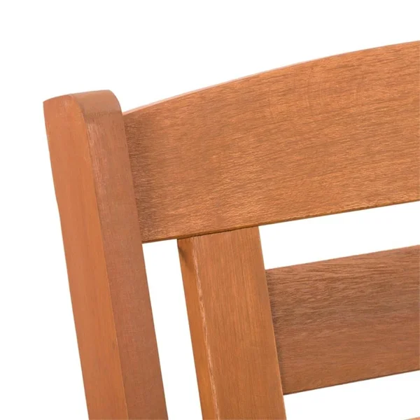 CorLiving Miramar Cinnamon Brown Hardwood Outdoor Bar Height Chairs - Set of 2