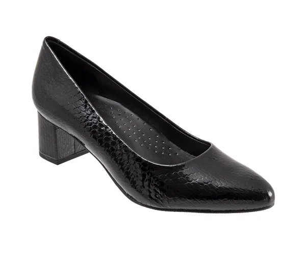 Trotters Women's Kari Pump, Size: 9, Black Snake Leather
