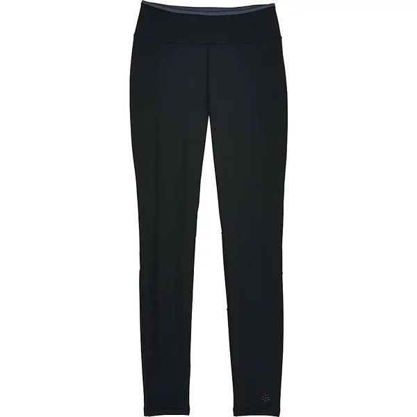 Coolibar Women's Swim Leggings, Sun Protective Clothing For Women, Black, X-Large