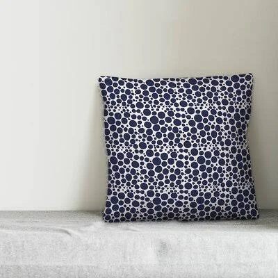 McInnis Pebbles Throw Pillow Wrought Studio Color: Navy - Size: 20x22 x 20x22