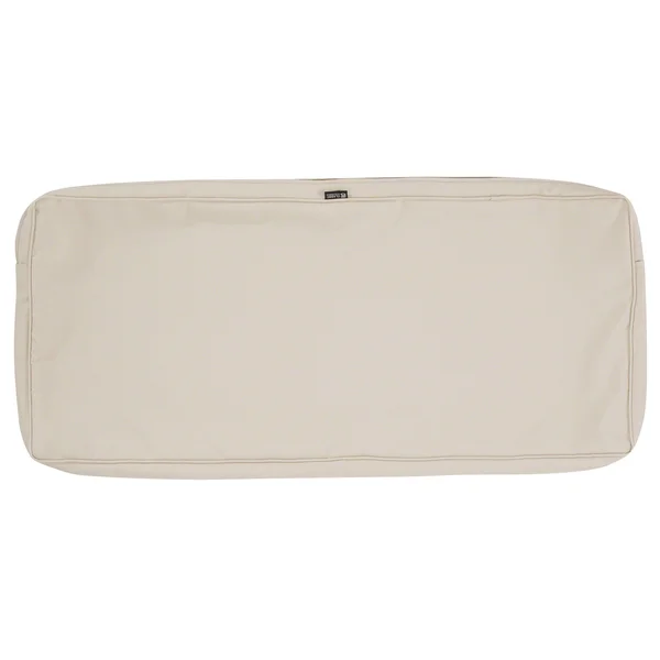 54x22 x 18x22 x 3x22 Montlake Water-Resistant Patio Bench/Settee Cushion Slip Cover Antique Beige - Classic Accessories
