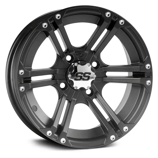 Itp SS Alloy Ss212 Wheel 12x7 - 4/110 - 5+2 Matte Black