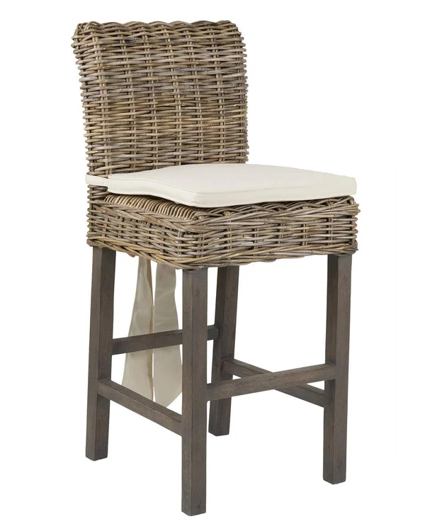East at Main &s Dyer Brown Rattan Counter Stool