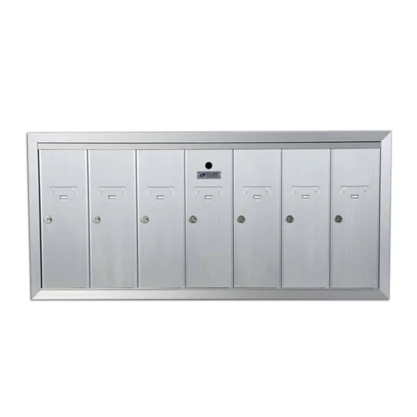 Florence 1250-7HA 1250 Vertical Series 7-Compartment Aluminum Recess-Mount Mailbox