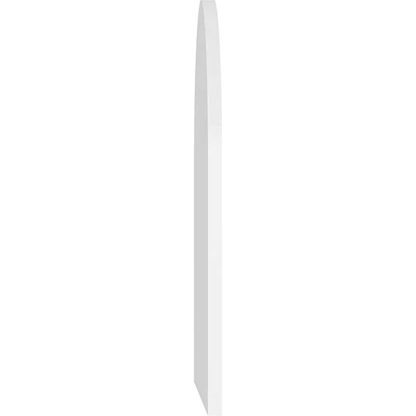 Ekena Millwork GVPRT14X3801SN 14x22W x 38x22H Round Top Surface Mount PVC Gable Vent: Non-Functional, w/ 3-1/2x22W x 1x22P Stand