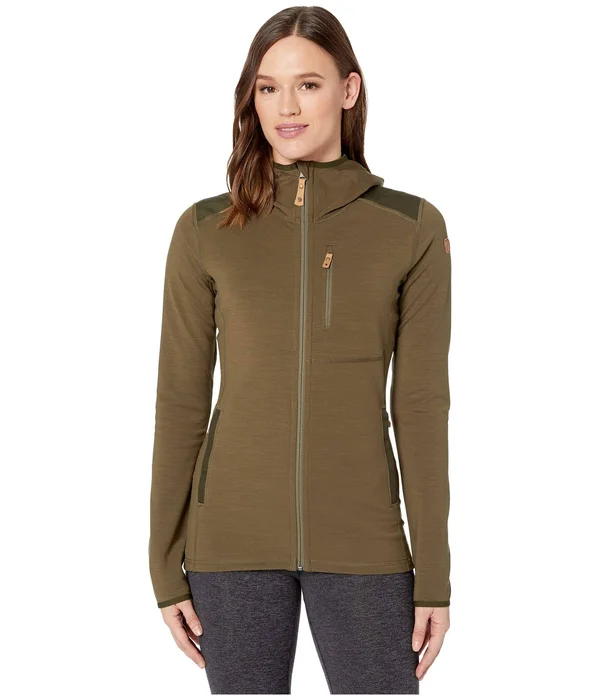 Fjallraven - Women's Keb Fleece Hoodie - Laurel Green-Deep Forest, Xs