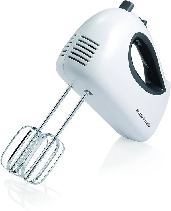 Morphy Richards 400510 Hand Mixer Electric Whisk with 2 Stainless Steel Beaters, 5 Speed Selection, with Turbo Boost Button, Eje