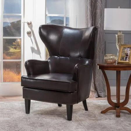 Noble House Wayne High Back Chair - Brown