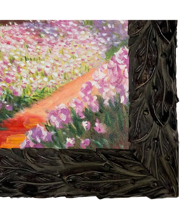 Overstock Art Artist&s Garden at Giverny with Feathered Ebony Frame - 11.24x22 x 13.24x22 in Multi at Nordstrom Rack