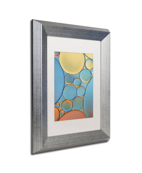 Trademark Fine Art Blue and Apricot Drops by Cora Niele Framed Photographic Print - Size: 14x22 H x 11x22 W x 0.5x22 D, Frame Co