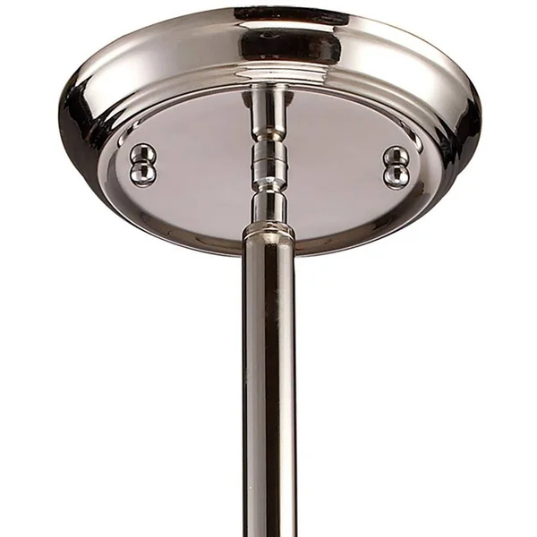 Elk Lighting 66525-1 Chadwick 1 Light Pendant in Gloss White/Satin Nickel