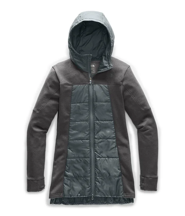 The North Face Women's Motivation Hybrid Long Jacket - XS - Asphalt Grey - TNF Dark Grey Heather