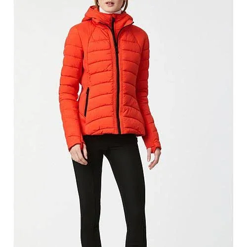 Women's Bernardo Hooded Quilted Water Repellent Jacket 5608821 - X-Large, Charcoal