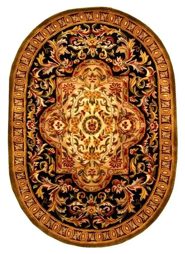 Safavieh Classic CL220B 7&6x22 x 9&6x22 Black, Beige Area Rug