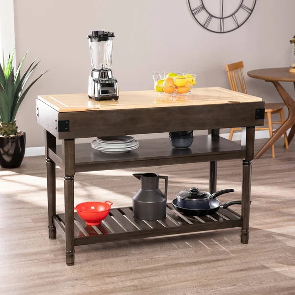 Copper Grove Woodson Transitional Gray Storage Kitchen Island 30143582