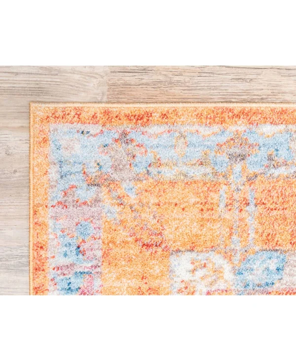 Unique Loom Williamsburg Brighton Runner Rug - 2& 7 x 8& 2 (Orange)