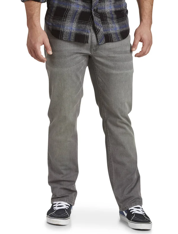 Big & Tall True Nation Athletic-Fit Jeans - Grey - Size 46 x 28, Men's