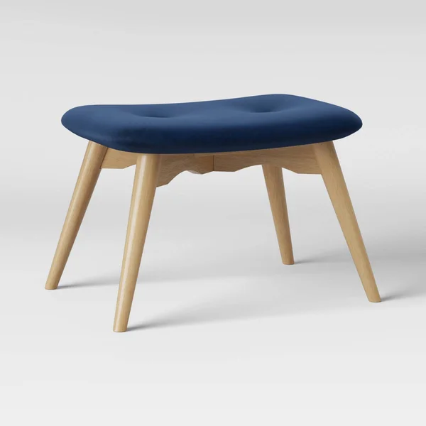 Ducon Modern Stitched Accent Chair with Ottoman Navy - Project 62