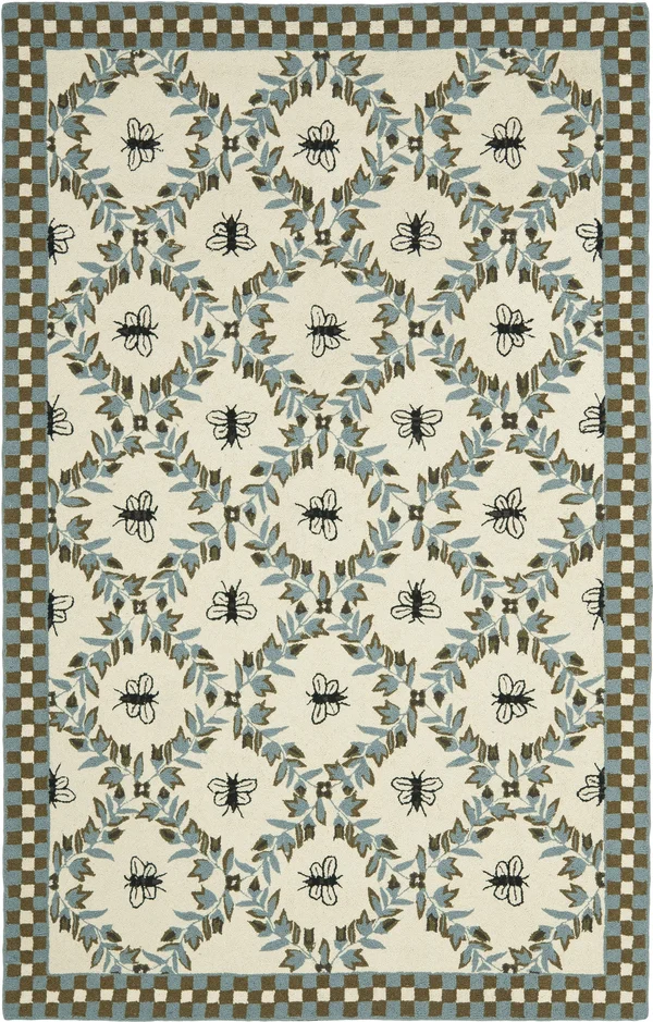 Safavieh Chelsea HK55G 3&9x22 x 5&9x22 Ivory, Blue Area Rug