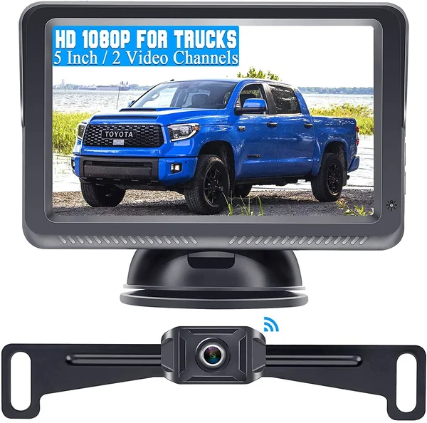 DoHonest HD 1080p Digital Wireless Backup Camera Kit with 5 inch TFT Monitor for Trucks, cars, suvs, vans, campers Rear View Camera