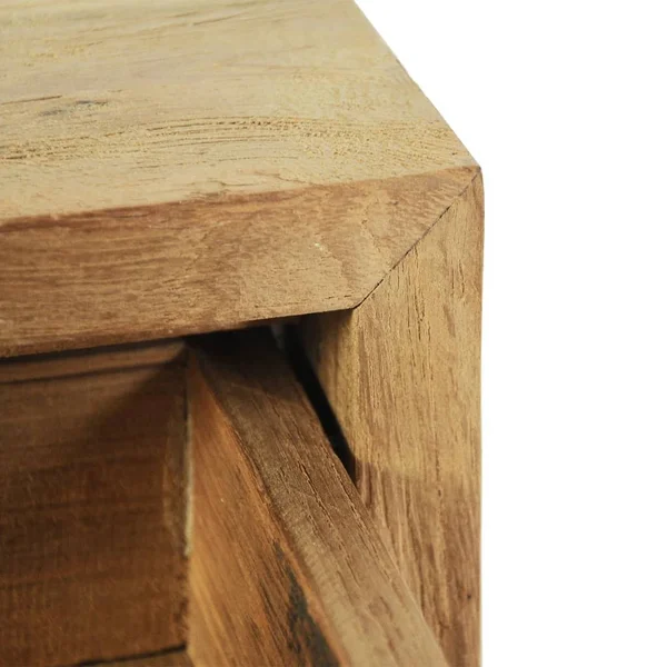 vidaXL Bedside Cabinet 15.7x22x11.8x22x19.7x22 Solid Teak