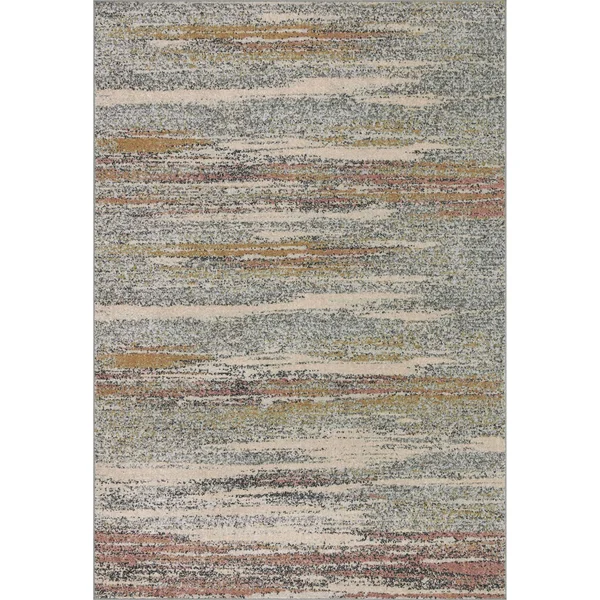 Alexander Home Bradford Modern Abstract Area Rug - 2&-3x22 x 7&-6x22 Runner - Pebble - Multi