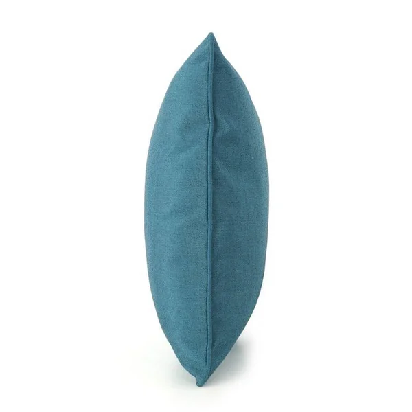 Greylin Outdoor Square Fabric Solid and Chevron Water Resistant Throw Pillows, Set of 4, Dark Teal, White