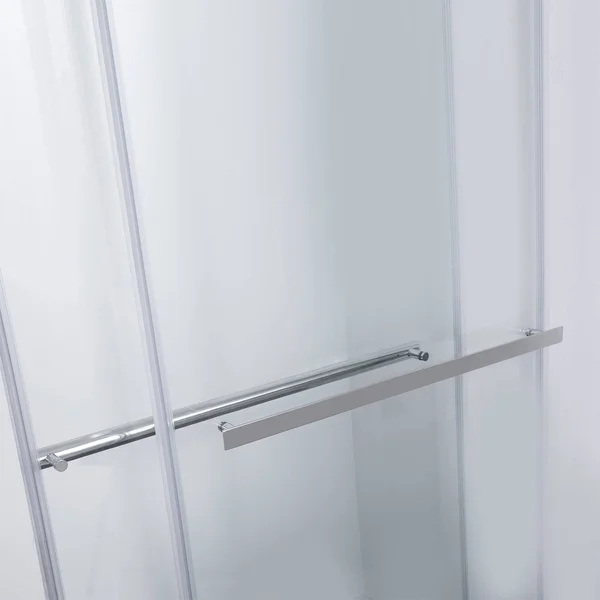 Vinnova Spezia Double Sliding Frameless Tub DOOR - Matte Black, 60x22 W x 58x22 H