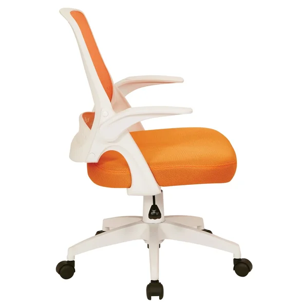 Ave Six Jackson Modern Desk Chair, Orange/White