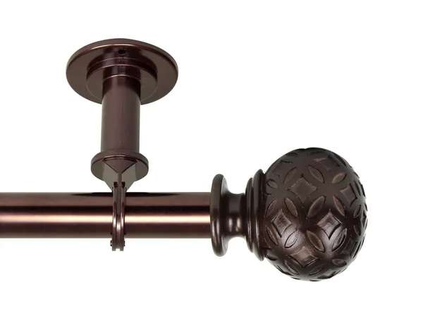 Hermosa Home Delia 1x22 Ceiling Curtain Rod/ Room Divider 66-120 inch - Bronze, 3" x 2.5" x 2.5 in