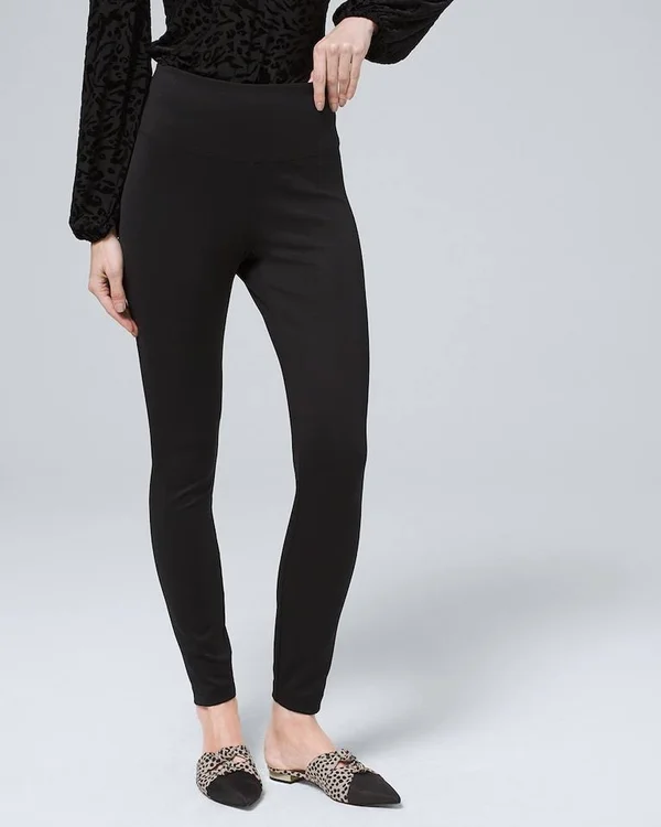 Women's Scuba Knit Whbm Runway Leggings - Black, Size 8 - Regular by White House Black Market