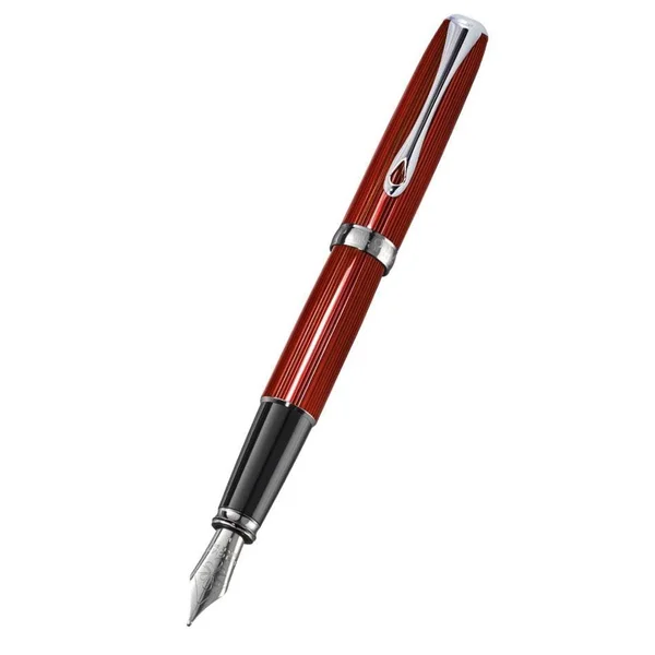 Diplomat Excellence A2 Skyline Fountain Pen - Red - Broad