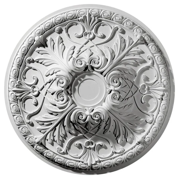 Ekena Millwork CM32TNSLS 32 3/8x22OD x 3 1/2x22P Tristan Ceiling Medallion (Fits Canopies Up to 6 1/4x22), Hand-Painted Silver