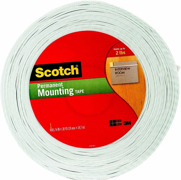 Scotch Indoor Mounting Tape - 3/4-Inch x 38-yards, White, 1-Roll 110-MR