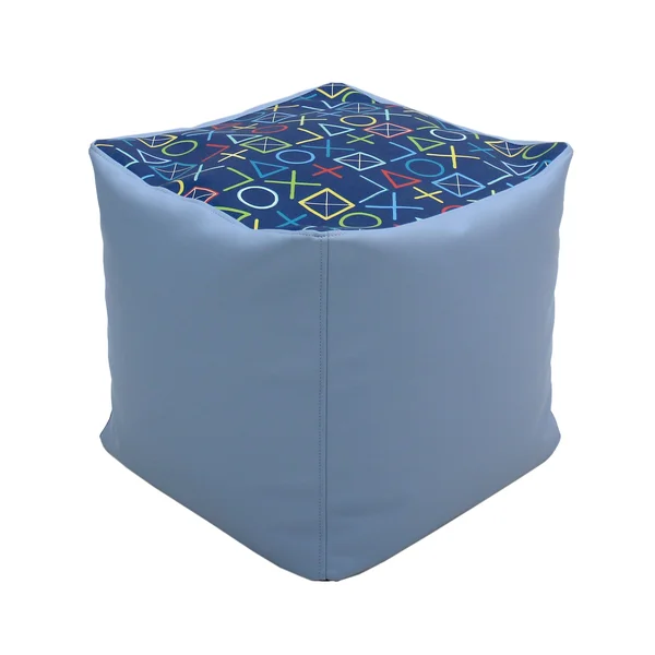 Factory Direct Partners Limited Edition Square Pouf - Black/Chaos Kickflip