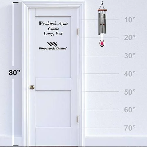 Woodstock Agate Chime - Large, Red
