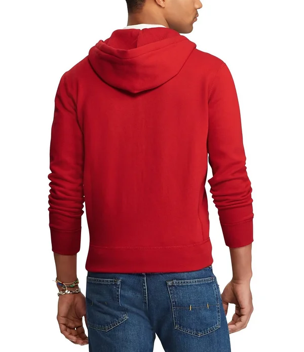 Polo Ralph Lauren Big Tall Classic Fleece Full-Zip Hoodie, Mens, 5XB, Alaskan Heather