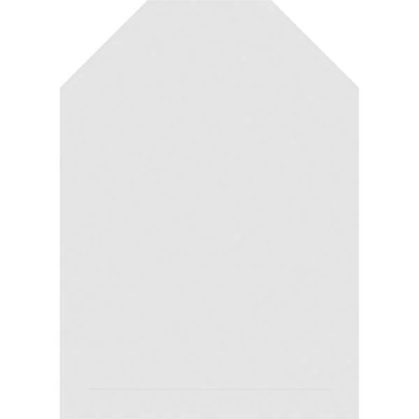 Ekena Millwork GVPOT42X3803SN 42x22W x 38x22H Octagonal Top Surface Mount PVC Gable Vent: Non-Functional - w/ 2x22W x 2x22P Brick