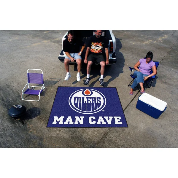 Fanmats NHL - Edmonton Oilers Man Cave Tailgater Rug 5&x6&