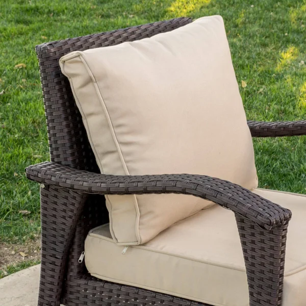 (Set of 2) Bleecker Outdoor Brown Wicker Club Chair with Cushion