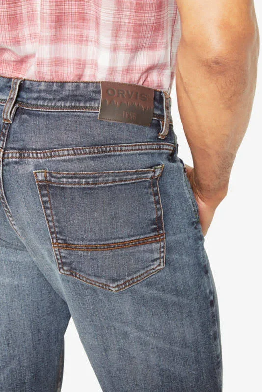 Men's 1856 Stretch Denim Jeans, Shore Wash, Size 40, Orvis