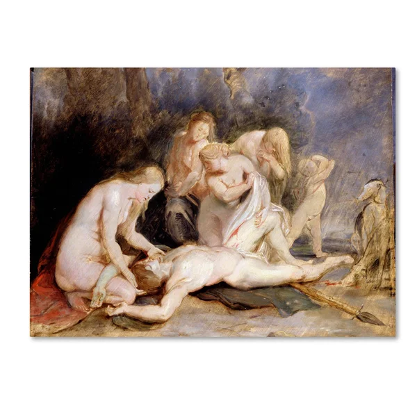 Trademark Fine Art 'Venus Mourning Adonis' Canvas Art by Peter Paul Rubens - Size: 18 x 24