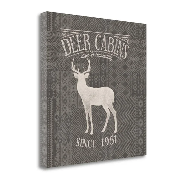 Tangletown Fine Art Soft Lodge III Dark by Janelle Penner - Giclee Print on Wrap Canvas, 29x29x22