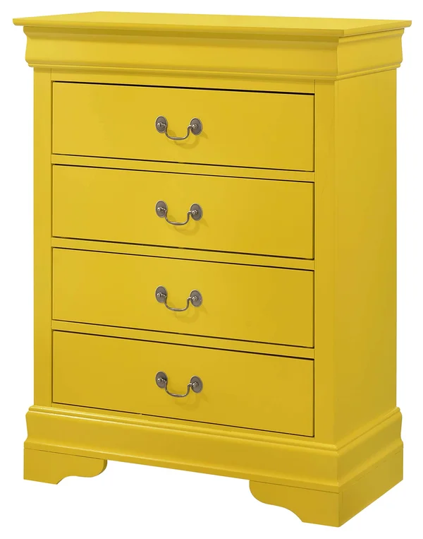 Glory Furniture Louis Phillipe G3102-BC 4 Drawer Chest - Yellow