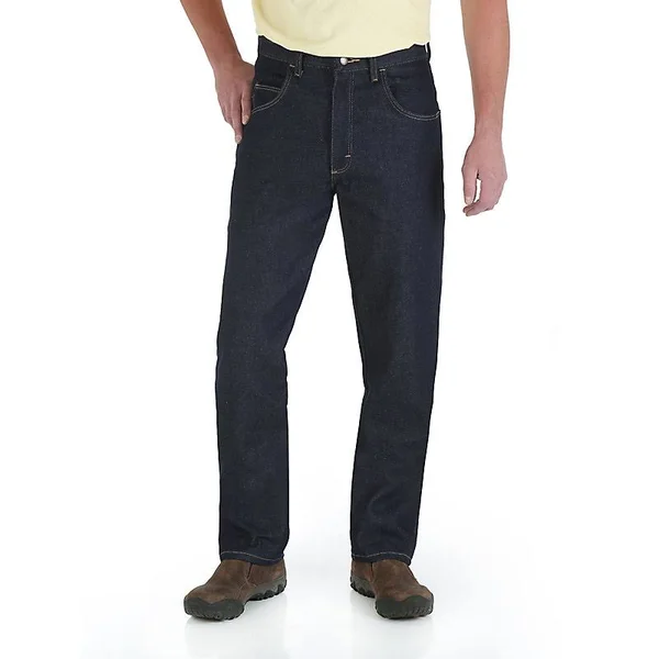 Wrangler Men's Rugged Wear Relaxed Fit Jeans (44x30 Denim)