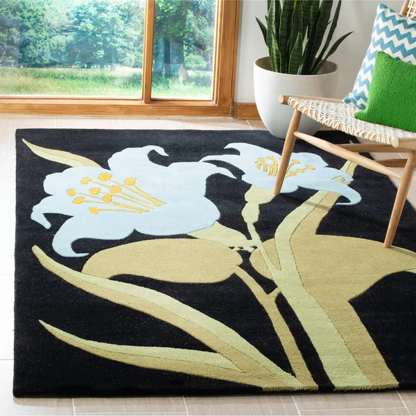 Safavieh Soho SOH792A 3&6x22 x 5&6x22 Black - Blue Area Rug