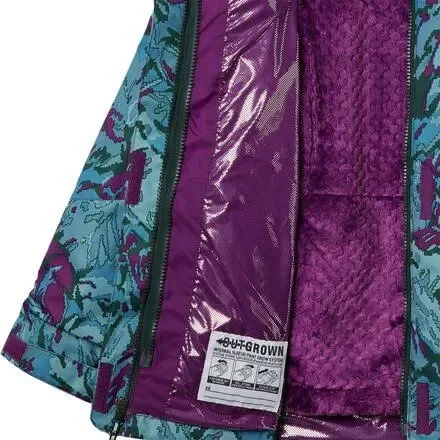 Columbia Girls& Bugaboo II Fleece interchange Jacket - Medium - Plum Leafscape Print